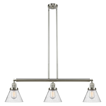 Innovations 213-SN-S-G44 3 Adjustable Island Light, Brushed Satin Nickel